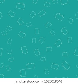 Green Smart Tv icon isolated seamless pattern on green background. Television sign.  Vector Illustration