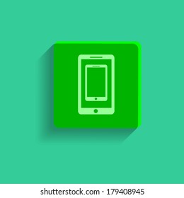 Green smartphone icon 