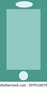 Smartphone verde, ilustración, vector, sobre fondo blanco.