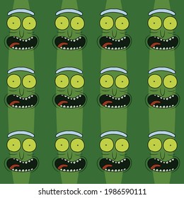 green smile cartoon vector wallpaper pickle