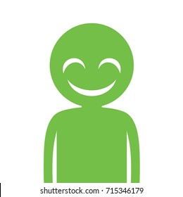 green smile expression