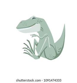 Green smiling Tyrannosaurus Rex