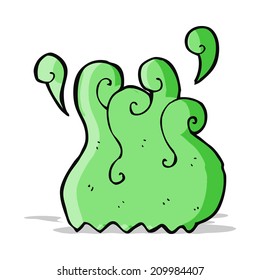 elemento de desenho animado de fumaça verde