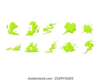 Green Smoke Cloud Element Set