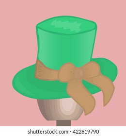 green smoll silk hat
