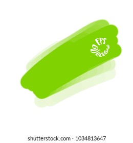 Green smooth stroke  painted. Beautiful hand drawn vector sketch. Colorful elements for social media and print decoration.