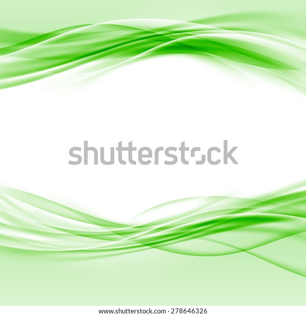Green smooth swoosh eco border abstract\
layout. Vector\
illustration