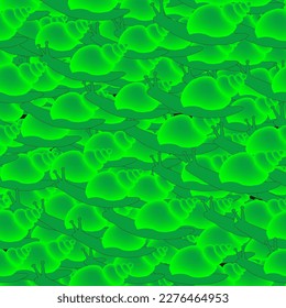 Fondo del patrón sin soldadura de los caracoles verdes