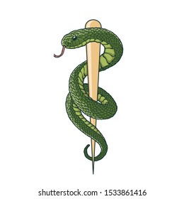 green snake coloring vector ilustration ready print