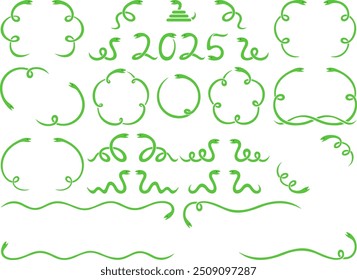 Green snake frames and ornaments set