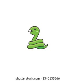 green snake icon on a white background
