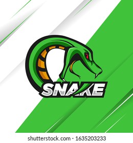 green snake logo vector design 