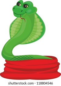 Green snake in a red bag