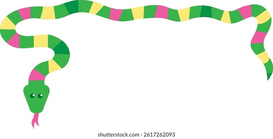 Green Snake in Spring Colors