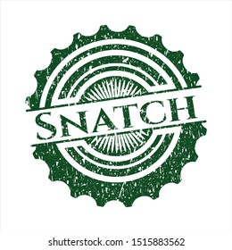 Green Snatch distressed rubber stamp