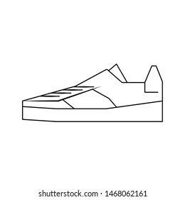green sneakers for summer holidays isolated symbol Vector design illustration