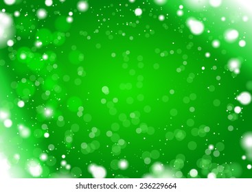 green snow light background