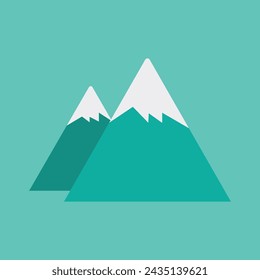 green snow trees forest mountain vector design