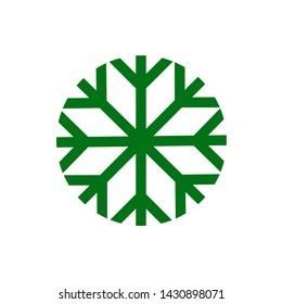 green snow vector icon, winter illustration.