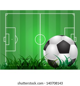 Green soccer background illustration