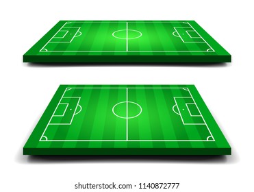 Green soccer field. Sport template for your design. Vector illustration.