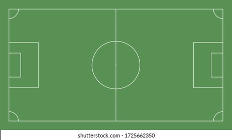 Green soccer field with white lines