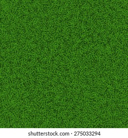 Green soccer grass field seamless texture, vector illustration.