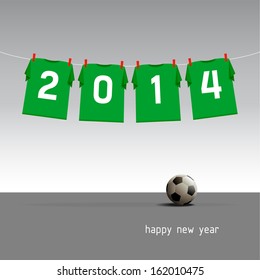 Green soccer jerseys on the cord, wishes for the new year 2014