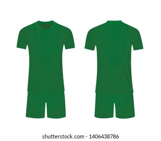 Green soccer uniform. vector illustration