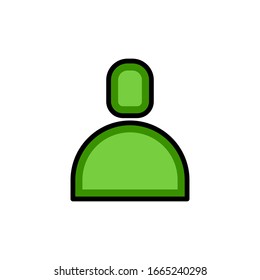Green social network user icon