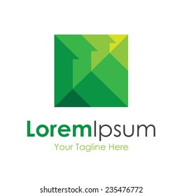 Green society progress concept grow graphic elements icon logo