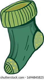 Pie verde, ilustración, vector sobre fondo blanco