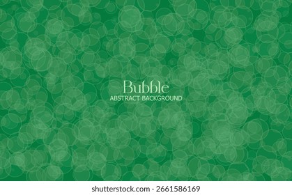 Green Soft Glowing Bokeh Circles on Abstract Blurred Background