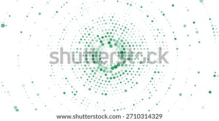 Green Soft Halftone Circle Dot Abstract Vector Background