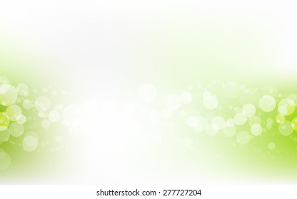 Green Soft Pastel Bokeh Pale White Abstract Background Vector Illustration