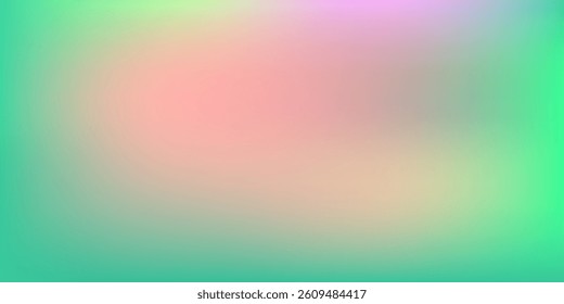 Green and soft pink smooth gradient and soft blurry design background vector illustration. Perfect for modern artwork, backdrop wallpaper,banner,poster.