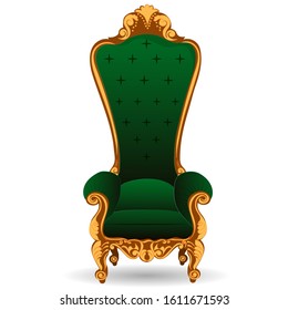 Green soft throne. Vector art