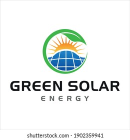 Green Solar Energy Logo Design Inspiration Stock Vector (Royalty Free ...