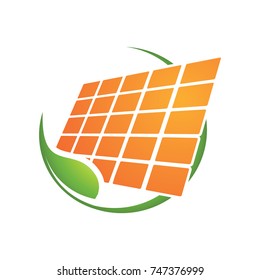 Green Solar Energy Logo Vector