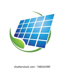 Green Solar Energy Logo Vector