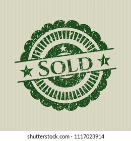 Green Sold rubber grunge texture stamp
