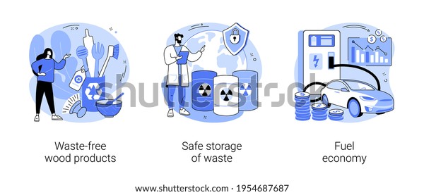Green\
solutions abstract concept vector\
illustrations.