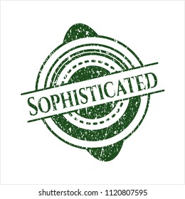 Green Sophisticated distress rubber seal with grunge texture