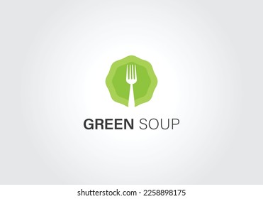 green soup vector logo design template