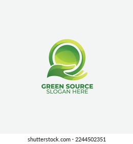 green source logo monogram illustration