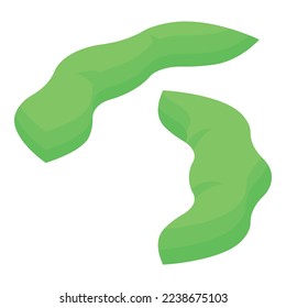Icono verde de soja vector isométrico. Nutrición orgánica. Proteína vega