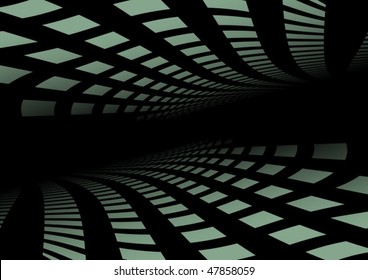 Green space tunnel path