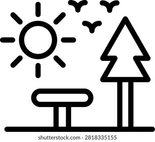 Green Space Vector Design Icon Style