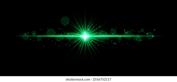 Green sparkle effect. Radiant purple beams, glowing light bursts, shimmering particles, soft highlights, and elegant streaks of light for magical, creative, and decorative designs