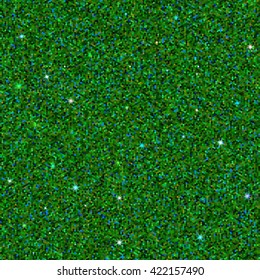 Green sparkles. Green and blue glitter background.Vector illustration.